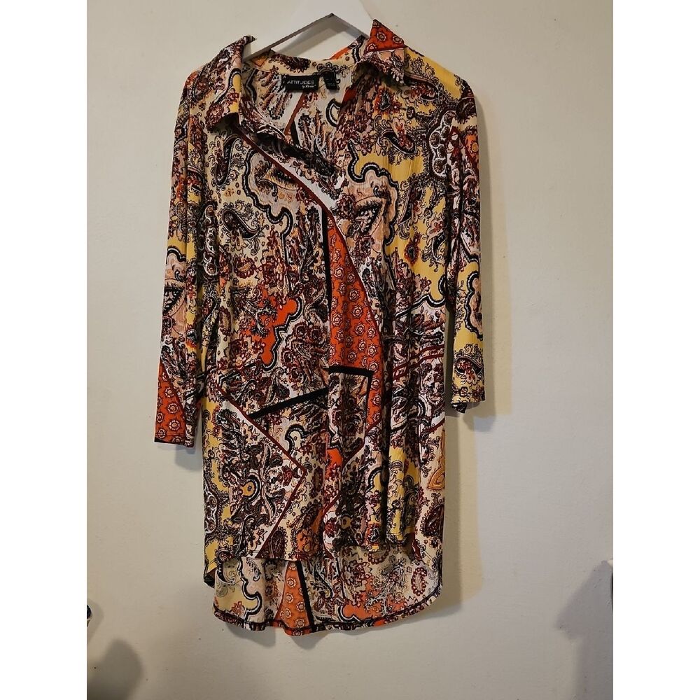 Attitudes by Renee  Printed Big Shirt Xl